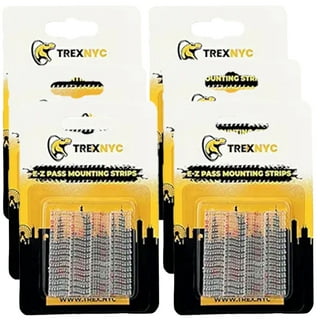 Canopus EZ Pass Mounting Strips: Adhesive Strips, Dual Lock Tape, Ezpass Tag Holder, Peel-and-Stick Strips (4 Sets - 8 Pcs) with Cleaning Prep Pad (