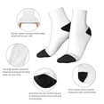 thumbnail image 5 of Rateoe White Pattern Quarter Crew Socks,Toe Seamed Ankle Socks,Cotton Cushioned Breathable Athletic Crew Sports Socks, 5 of 7