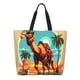 thumbnail image 1 of Balery Cool Camel Oasis Vibes Bolsa Tote Estilo Estético con Cremalleras, Bolsa de Hombro, Bolsa de Compras Grande y Plegable, 1 of 8
