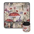 thumbnail image 2 of HELLHERO Dragonfly and Mushroom Pattern Sewing Machine Pad Non Slip Removable Storage Bag Sewing Accessories Dustproof Mat for Most Sewing Machine Table, 2 of 5