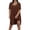 Coffee, variant on Women Solid Stretch Side Split Tunic 2 Piece Tracksuit, Square Neck Short Sleeve Oversized Cover Up Top, Stretch High Waist Tight Bodycon Shorts Daily Indoor Casual Coffee XL