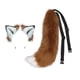 thumbnail image 1 of Adorno de Cosplay de Anime de cola de orejas de peluche para vestir juegos de rol adultos Café y blanco Zulema Cola para la cabeza, 1 of 8