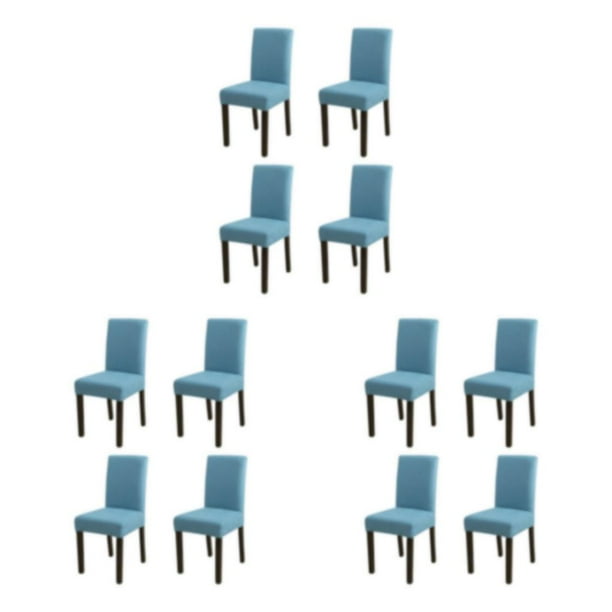 Billuyoard 4 Uds funda de silla de felpa para comedor-sillas duraderas y transpirables con estilo funda de silla para el hogar West Lake blue Type1 NO1