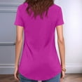 thumbnail image 4 of Women's Casual Solid Color V Neck Regular T Shirt Top Ideal for Everyday Use and Versatile Outfits, 4 of 5