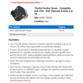 thumbnail image 2 of Throttle Position Sensor - Compatible with 1999 - 2001 Plymouth Prowler 3.5L V6 2000, 2 of 2