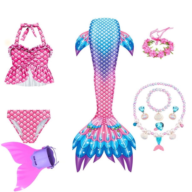 Traje de baño de cola de sirena para niñas, traje de baño para niños, traje de baño para niños, Bikini, traje de baño, disfraz de Halloween zhangyuxiang unisex