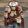 thumbnail image 2 of Suéter navideño feo Bouanq para mujer, tejido con estampado de muñecos de nieve en 3D, suéter navideño feo, sudadera con árbol de Navidad, blusa informal de manga larga para vacaciones navideñas, 2 of 3