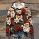 thumbnail image 2 of Suéter navideño feo Bouanq para mujer, tejido con estampado de muñecos de nieve en 3D, suéter navideño feo, sudadera con árbol de Navidad, blusa informal de manga larga para vacaciones navideñas, 2 of 3