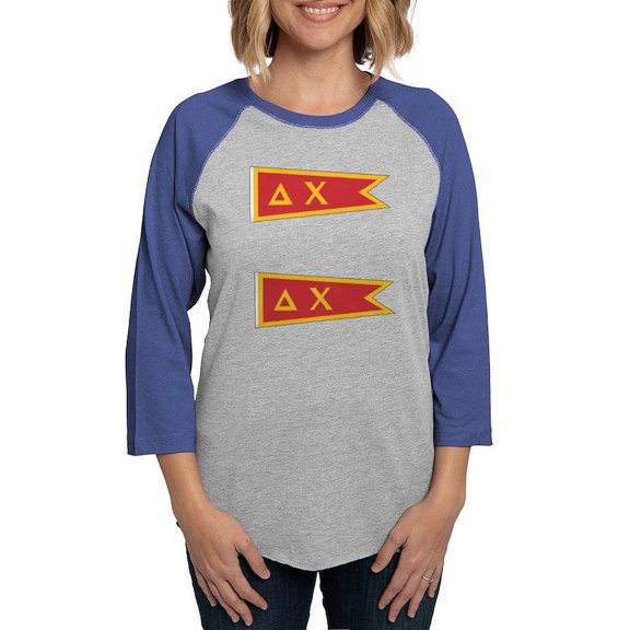 CafePress - Delta Chi Flag Long Sleeve T Shirt - Womens Baseball Tee