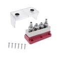 thumbnail image 2 of Barra colectora de tierra para batería de RV marina de 600 A, 12 V-48 V, para barcos y yates, fácil de instalar Rojo, 2 of 9