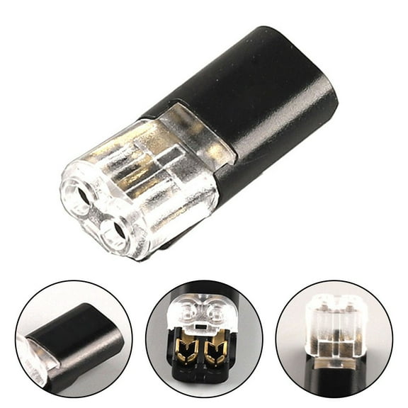 20Pcs Wire Connectors Push Fit Double-Wire with Locking Buckle Male and Female D2