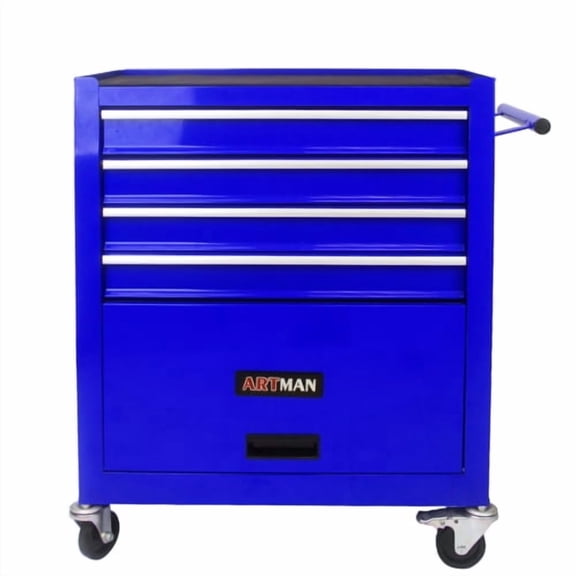 4 DRAWERS MULTIFUNCTIONAL BLUE TOOL CART WITH WHEELS