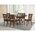 thumbnail image 3 of Lexicon Darla 19.5" Transitional Wood Dining Room Side Chair in Brown (Set of 2), 3 of 7