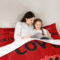 thumbnail image 5 of Manfei Boys Girls Love Valentine 2pcs Bedding Comforter Set,Black Red Twin Comforter Sets,Roamntic Love Heart Print Breathable Bedding Set,Super Cozy Room Decor,Reversible, 5 of 8