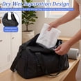 thumbnail image 3 of Threns Yoga Mat Bag Tote, Portable Yoga Gym Bags for Women Men with Waterproof Wet Pocket and Adjustable Strap, Quick Access Storage Yoga Mat Bag Carrier, 3 of 11