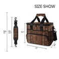 thumbnail image 3 of FORMRS Insulated Cooler Bag 24 Cans Capacity Soft Leakproof Lunch Box with Side Pockets, Brown Tribal Pattern, 3 of 7