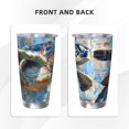 thumbnail image 3 of KLL Abstract Sea Turtle Print 40oz Stainless Steel Insulated Car Cup with Spillproof Lid - Keep Your Drink Hot or Cold on the Go-Straw Two-piece Set, 3 of 8