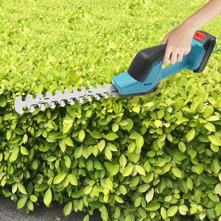 Miumaeov 21V Cordless Hedge Trimmer, 2-In-1 Electric Shrub Trimmer & Handheld Grass Shear