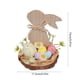 thumbnail image 3 of Easter Wooden Ornaments Rabbits Easter Eggs Flower Style Home Bucolic Style Desktop Cute Decoration, 3 of 6