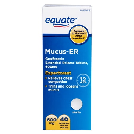 Equate Mucus-ER, 40 Count