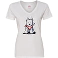 thumbnail image 3 of Inktastic Westie in Bandana Women's V-Neck T-Shirt, 3 of 5