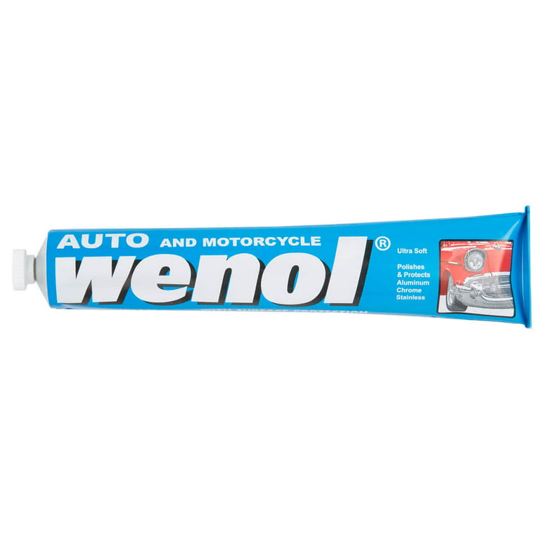 WENOL Metal POLISH - Cleaner and Polish Kit, Red and Blue Tube