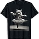 thumbnail image 1 of Camiseta de ballet con diseño de gato con tutú, 100 % algodón, 1 of 2