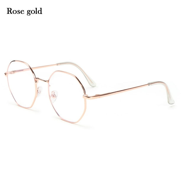 Classic Octagon Eye wear Metal Myopia Optical Mirror Eyeglasses Anti