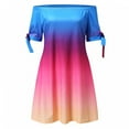 thumbnail image 3 of SMihono Robe Maxi Bohème d'Été pour Femmes Grande Taille Mode Féminine Manches Courtes Imprimé Fleurs Robe Pull Plage Robe d'Été, 3 of 4