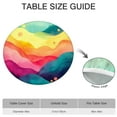 thumbnail image 6 of Colorful Tie Dye Wave Pattern Round Fitted Tablecloth with Elastic Edge,Dining Table Cover Waterproof,Outdoor Round Tablecloth for Camping,Dining,Indoor and Outdoor, 6 of 7