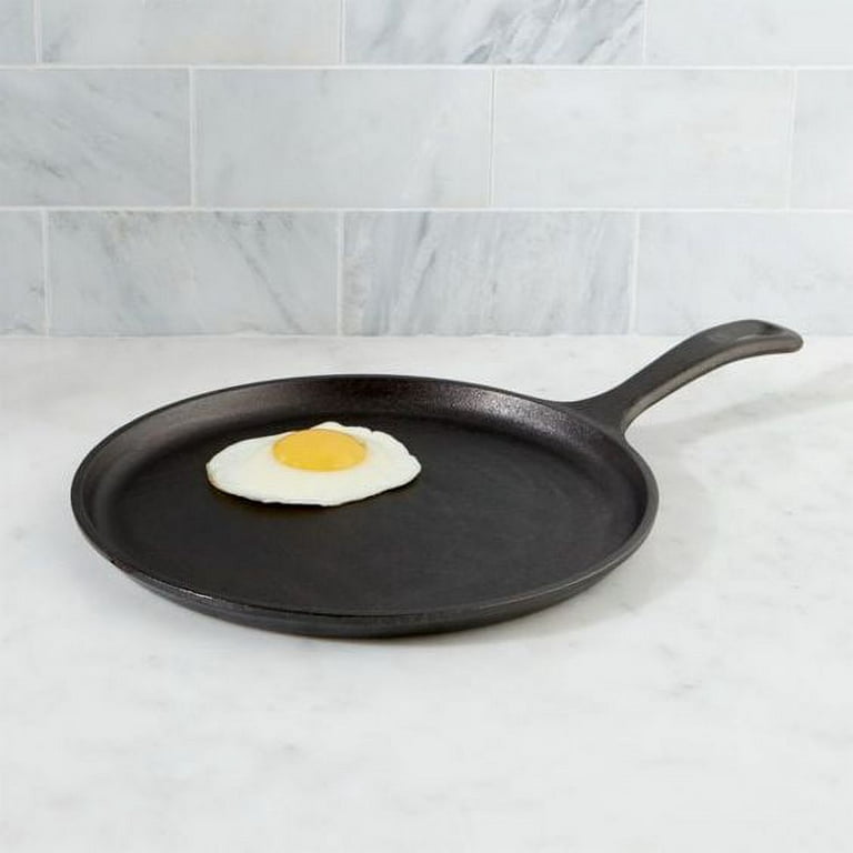 26 Cm Large Shallow Cast Iron Griddle Grill Industrial Eggs Frying