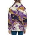 thumbnail image 6 of Pofeuu Purple Gold Marble Swirls Print Teenage Zipper Hoodie Sweatshirts Hooded Casual Jackets With Pocket For Boys Girls-Small, 6 of 6