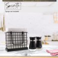 thumbnail image 5 of Black Metal Standing Napkin Holder Caddy for Lunch Napkins, 5 of 7