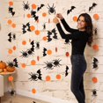 thumbnail image 4 of Black Bat Spider Dots Paper Garland Halloween Streamer Banner Backdrop Hanging Decor Halloween Party Decoration Supplies for Haunted House, 4 of 4