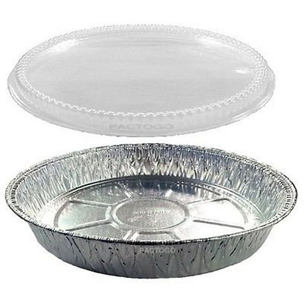HandiFoil 9" Round Aluminum Foil Cake Pan w/Clear Plastic Dome Lid