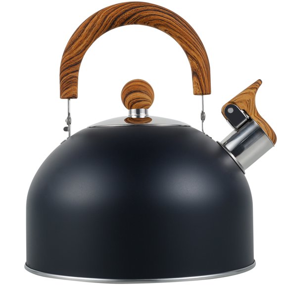 Ghojet Whistling Kettle with Ergonomic Handle 2.5L Stove Top Kettle Stainless Steel Stove Top Tea Kettle Elegant Stove Top Tea Pots Rustproof Whistling Teapots for Gas Stove Induction Cooker