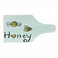 thumbnail image 1 of Honey Cutting Board, Hand Drawn Doodle Style Bees with Honey Lettering Illustration Summer Season, Decorative Tempered Glass Cutting and Serving Board, in 3 Sizes, by Ambesonne, 1 of 2