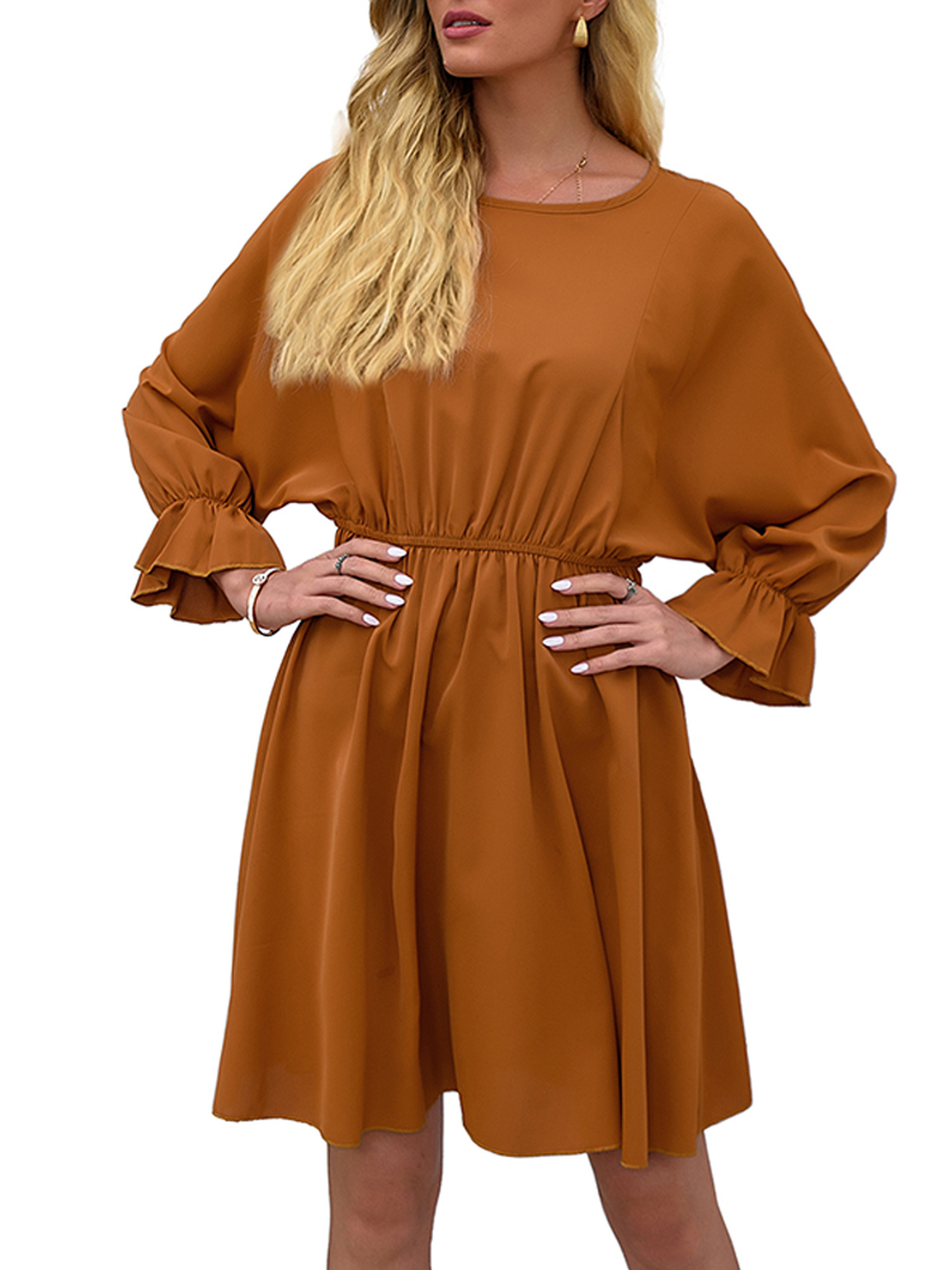 Plain long sleeve dress Outlet