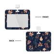 thumbnail image 2 of Susaid Autumn Leaves With Blue Print ID Badge Holder with Double-Sided Windows Horizontal Hard Plastic Case Black Card Protector Pouch for Office School ID Credit Cards, 2 of 7