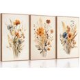 thumbnail image 1 of Arte de Pared UZXTFQU Vintage Flores Silvestres en Lienzo 3 Piezas, 1 of 6