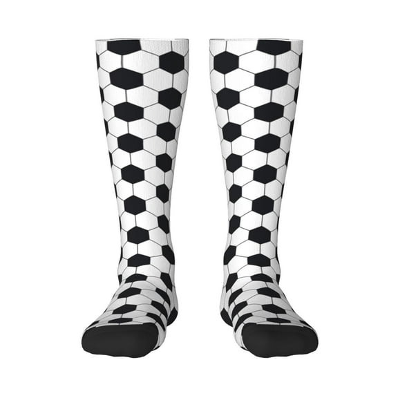 Susaid Soccer Ball Print Thermal Winter Socks for Men and Women, Warm Crew Hiking Socks, for Boots and Outdoor Activities