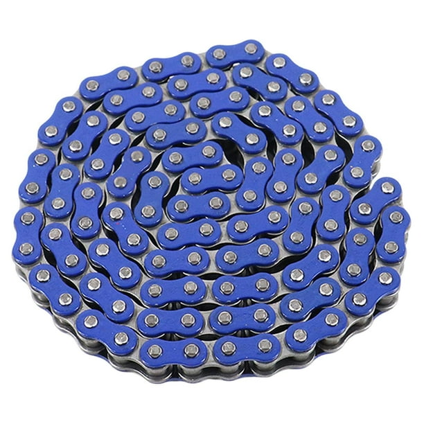 Cadena de transmisión para motocicleta 428H, 110 eslabones, multifunción, resistente al desgaste. Azul