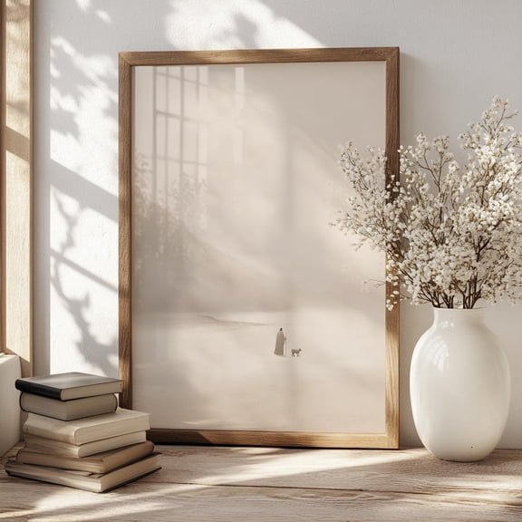 Jesus Leaves The 99 Printed Poster, Minimalist Neutral Wall Art, Modern Home Décor, Lost Sheep, The Lord Is My Shepherd,Christian Faith UNFRAMED Poster, Wall Art for Decor, Present, 8x12