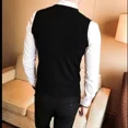 thumbnail image 4 of Ropa para hombre Chaleco negro Chaleco Cuello en V Suéter de punto Sin mangas para hombre Clásico Lana Y2k Ropa de calle Nuevo en Pedido económico Sobre ajuste, 4 of 5