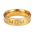thumbnail image 1 of Women's Ring Creative Letter Carving Titanium Steel Jewelry Ring Simple Band, 1 of 1