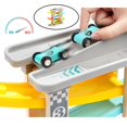 thumbnail image 4 of Car Race Track Playset Juguetes de madera con 4 niveles Gliding Cars Rampa de madera Racer Juguetes para pequeños Educación temprana Baoblaze Juguetes de pista de coche, 4 of 7