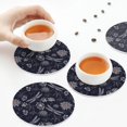 thumbnail image 6 of Bingfone Vintage Wildflowers And Dragonflies Leather Drinks Coasters with Set of 6,Suitable for Home Kitchen,Coffee Cup Coasters Home Gift, 6 of 7