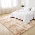 thumbnail image 3 of 8x10 Shag Area Rug for Living Room Bedroom, Tie-Dyed Beige High Pile Soft Plush Shaggy Furry Cream Bedside Playroom Dorm Carpet, Non-Slip, Non-Shedding Modern Indoor Floor Rug, 3 of 4