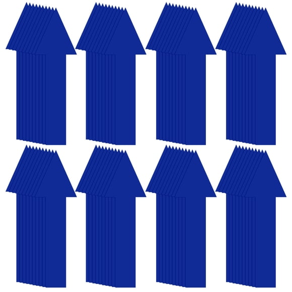 Uxcell 80-Pack Etiqueta de Flecha, Señal de Flecha Autoadhesiva de 8 Pulgadas para Marcado de Suelo, Camino, Pared y Oficina, Etiquetas de Flecha Impermeables [Azul Oscuro]
