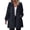 29# Navy, variant on Fshiont Rain Jacket Women Striped Lined Hooded Lightweight Raincoat Outdoor Waterproof Windbreaker Navy 3XL